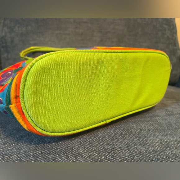 Vintage Laurel Burch Colorful “Dancing Fish” Canvas Tote Bag - Picture 3 of 14